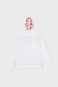 Dziewczynka Mayoral longsleeve bawełniany dziecięcy 3020.6H.Mini.PPY2 biały