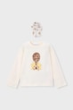 Dječja pamučna majica dugih rukava Mayoral print bež 3020.6H.Mini.PPY2