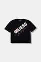 Guess t-shirt dziecięcy z elastanem czarny J6RI00.K6YW4.PPY2