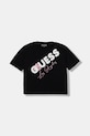 Guess t-shirt dziecięcy z elastanem czarny J6RI00.K6YW4.PPY2