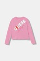 Guess longsleeve dziecięcy z elastanem różowy J6RI01.K6YW4.PPY2