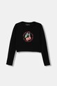 Guess longsleeve dziecięcy z elastanem czarny J6RI03.K6YW4.PPY2