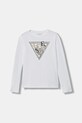 Guess longsleeve dziecięcy aplikacja biały J6RI16.K6YW4.PPY2