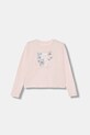 Guess longsleeve dziecięcy z elastanem różowy J6RI33.K6YW4.PPY2