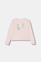 Guess longsleeve dziecięcy z elastanem różowy J6RI33.K6YW4.PPY2