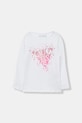 Guess longsleeve dziecięcy z elastanem biały K6RI01.K6YW4.PPY2