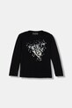 Guess longsleeve dziecięcy z elastanem czarny K6RI01.K6YW4.PPY2