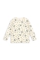 Konges Sløjd longsleeve dziecięcy MIMMI MODAL BLOUSE wzorzyste beżowy KS104991.PPY2