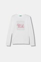 United Colors of Benetton tričko s dlouhým rukávem dětské bavlněné bílá 3I9WC10S7.G.Stagionale