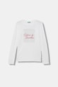 United Colors of Benetton tričko s dlouhým rukávem dětské bavlněné bílá 3I9WC10S7.G.Stagionale