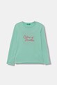 United Colors of Benetton longsleeve dziecięcy bawełniany turkusowy 3I9WC10S7.G.Stagionale
