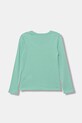 United Colors of Benetton longsleeve dziecięcy bawełniany 3I9WC10S7.G.Stagionale turkusowy SS26