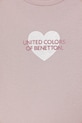 Dziewczynka United Colors of Benetton longsleeve bawełniany dziecięcy 3I9WG10LT.P.Stagionale różowy