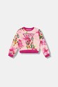 Guess bluza bawełniana dziecięca wzorzyste różowy J6GQ01.KA6R4.PPY2.M