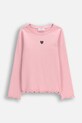 Dětské tričko s dlouhým rukávem Coccodrillo s elastanem růžová WC6143103HGK