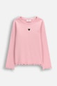 Dětské tričko s dlouhým rukávem Coccodrillo s elastanem růžová WC6143103HGK
