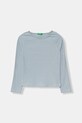 United Colors of Benetton longsleeve dziecięcy z bawełną niebieski 3V10C10SC.G.Stagionale