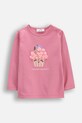 Coccodrillo tričko s dlhým rukávom detské bavlnené s elastanom ružová WC6143101HGN