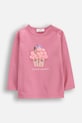 Coccodrillo tričko s dlhým rukávom detské bavlnené s elastanom ružová WC6143101HGN