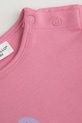 Dievča Coccodrillo tričko s dlhým rukávom detské bavlnené s elastanom WC6143101HGN ružová