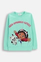 Coccodrillo tričko s dlhým rukávom detské s bavlnou tyrkysová WC6143101LGD