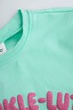 Dievča Coccodrillo tričko s dlhým rukávom detské s bavlnou WC6143101LGD tyrkysová