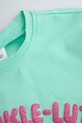 Dievča Coccodrillo tričko s dlhým rukávom detské s bavlnou WC6143101LGD tyrkysová