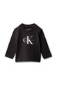 Calvin Klein Jeans longsleeve dziecięcy z elastanem czarny IN0IN00335.PPY2