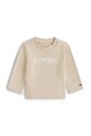 Tričko s dlhým rukávom pre bábätká Tommy Hilfiger s elastanom béžová KN0KN02147.PPY2
