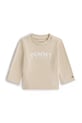 Tričko s dlhým rukávom pre bábätká Tommy Hilfiger s elastanom béžová KN0KN02147.PPY2