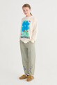 Bobo Choses longsleeve bawełniany dziecięcy Summer Story nadruk biały 126AC003