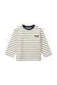 Otroška bombažna majica z dolgimi rokavi Liewood Tyler Stripe LS T-shirt Okrogel bela LW20354.PPY2