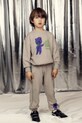 Mini Rodini bluza bawełniana dziecięca Alien travel agency 26220121 szary