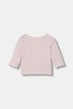 United Colors of Benetton longsleeve dziecięcy bawełniany 3I9WA106W.W.Stagionale różowy SS26