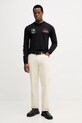 Tommy Hilfiger longsleeve bawełniany MW0MW41467 czarny SS26