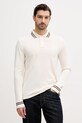 Tommy Hilfiger longsleeve bawełniany regular beżowy MW0MW41623