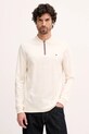 Tommy Hilfiger longsleeve bawełniany bawełna beżowy MW0MW42808