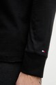 Βαμβακερή μπλούζα με μακριά μανίκια Tommy Hilfiger MW0MW41454 μαύρο