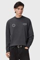 AllSaints longsleeve bawełniany nadruk szary M043PD