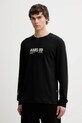 G-Star longsleeve bawełniany nadruk czarny D26867.D976