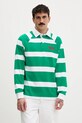 United Colors of Benetton longsleeve bawełniany x Stranger Things wzorzyste zielony 3T6YU302P