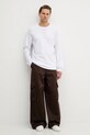 Diesel longsleeve bawełniany T-MADJUST-LS-TR A19967.0AIJU biały SS26
