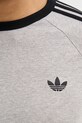Bavlnené tričko s dlhým rukávom adidas Originals KE3542 sivá