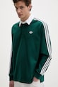 Bavlnené tričko s dlhým rukávom adidas Originals zelená KE3572