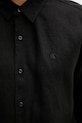 Calvin Klein πουκάμισο ανδρικό με λινό LV04LE125G μαύρο