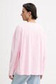 Oblečení Bavlněné tričko s dlouhým rukávem American Vintage MGIX02B růžová