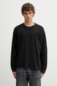MM6 Maison Margiela longsleeve męski bawełniany czarny SH0NH0022.M20050.900