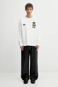 MM6 Maison Margiela longsleeve din bumbac SH0NH0023.M20170.101 alb