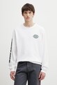 Dickies longsleeve bawełniany nadruk biały DK0A8A120WH1