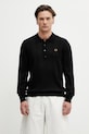 Fred Perry sweter z dodatkiem wełny męski czarny K2309